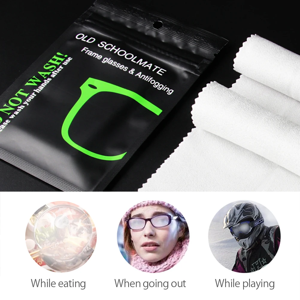5 sztuk Anti Fog chusteczki do okularów wielokrotnego użytku Suede Defogger tkaniny do okularów okulary pływackie szyba okienna