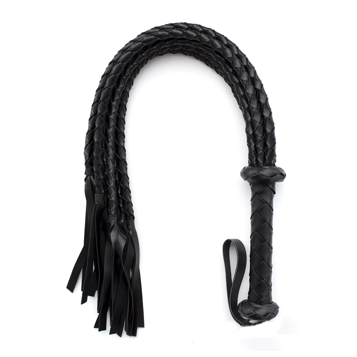 Látigo de cuero Pu de alta calidad para montar a caballo, puños de mano para fiesta, Queen, negro, 4 colores