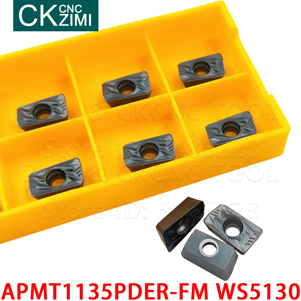 APMT1135PDER-FM WS5130 APMT 1135 PDER كربيد إدراج طحن إدراج أدوات التصنيع باستخدام الحاسب الآلي مخرطة معدنية فهرسة أدوات الفولاذ المقاوم للصدأ