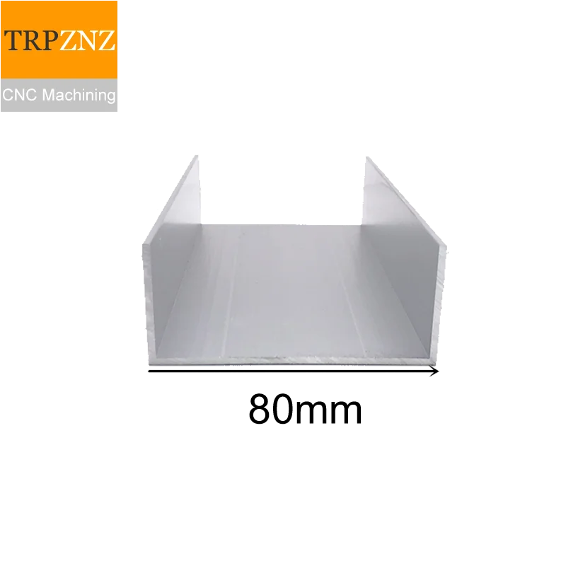 U-shape Aluminum, Outer width 80mm, length 50cm,aluminum alloy glass covered edge strip