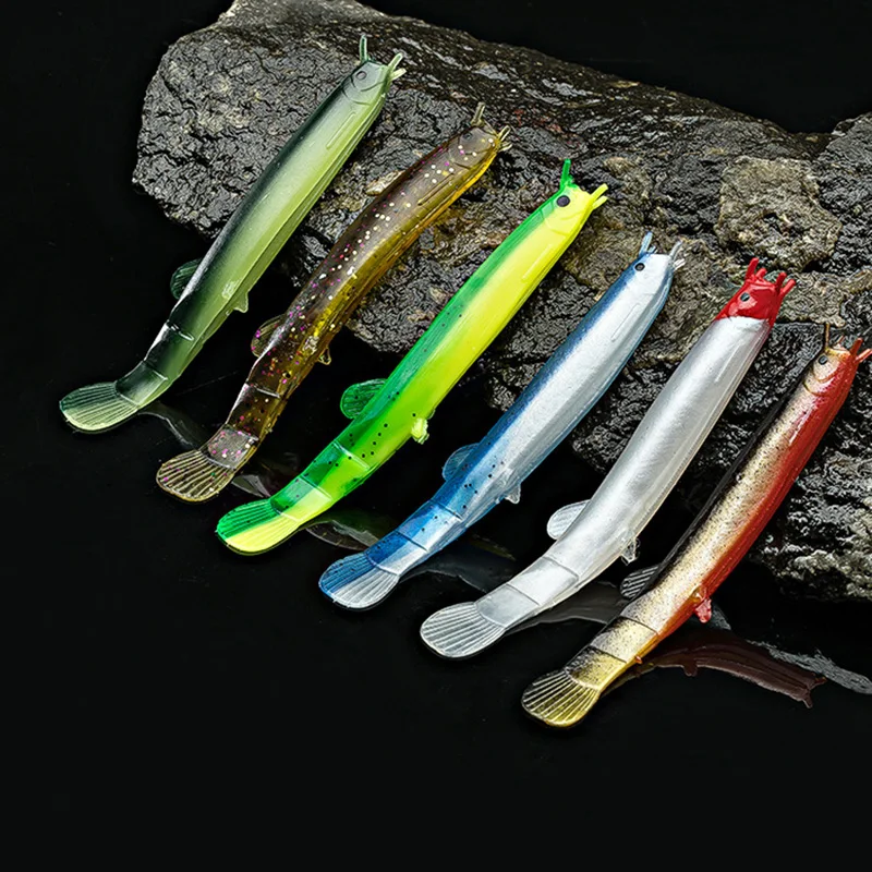 2pcs soft lure bait 7cm 1.8g Simulated Loach  Swimbait Wobblers Artificial Silicone Worm Carp Jig Fishing  Luminous Soft bait