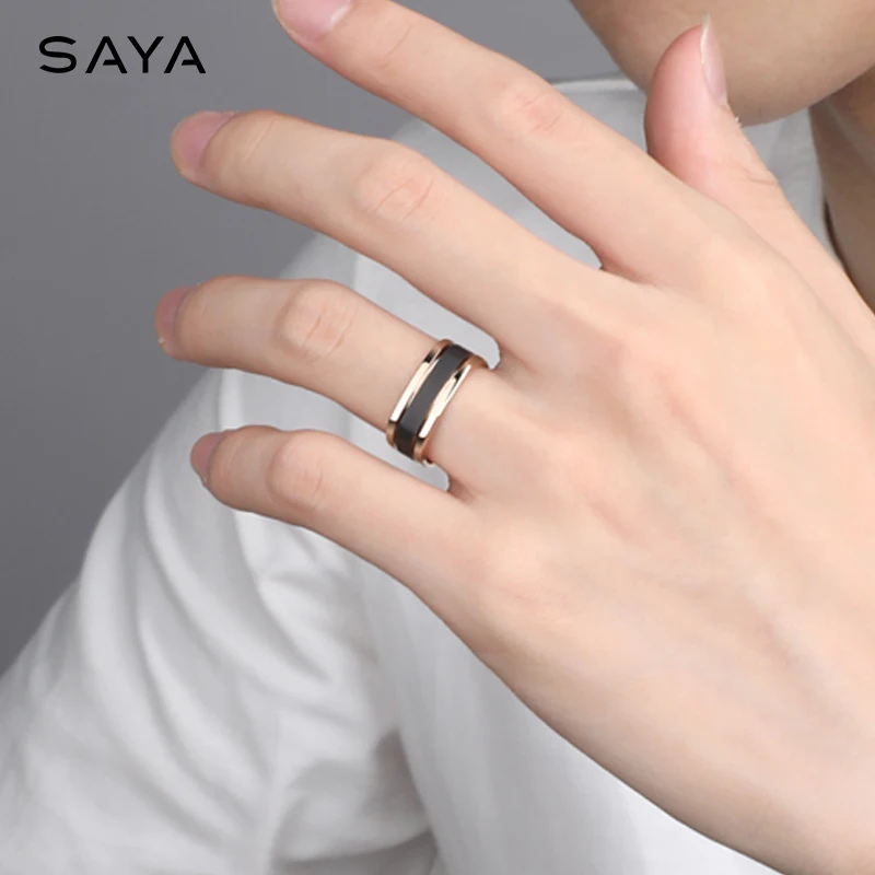 Rings for Men Women Couple for Wedding Tungsten 8mm Width Rose Gold Fine Jewelry, Comfort Fit, Customized