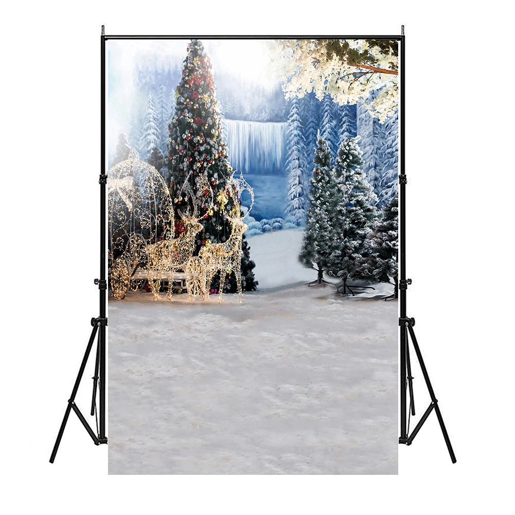 Christmas Winter Forest Snow Photography Background Studio Props Backdrop Baby Photo Backdrop Spray Canvas Party Home Decor