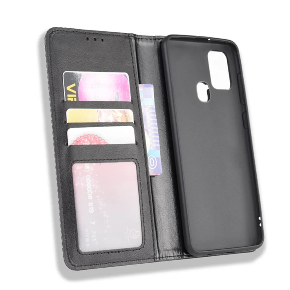 For Samsung Galaxy A20S Luxury PU Leather Wallet Magnetic Adsorption Case For Samsung A21S A21 S A217F SM-A217F/DS Phone Bags