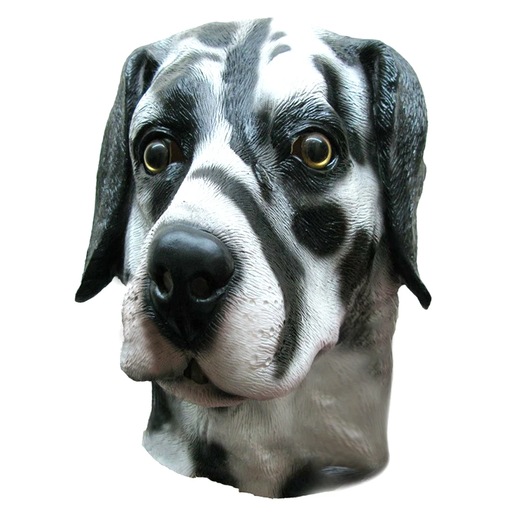 Latex Full Head Animal Dalmatian Dog High Quality Fancy Up Dress Carnival Mask