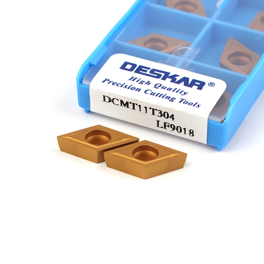 DESKAR 100% original DCMT11T304 DCMT11T308 LF9018 carbide inserts turning tools lathe machining tools for steel processing