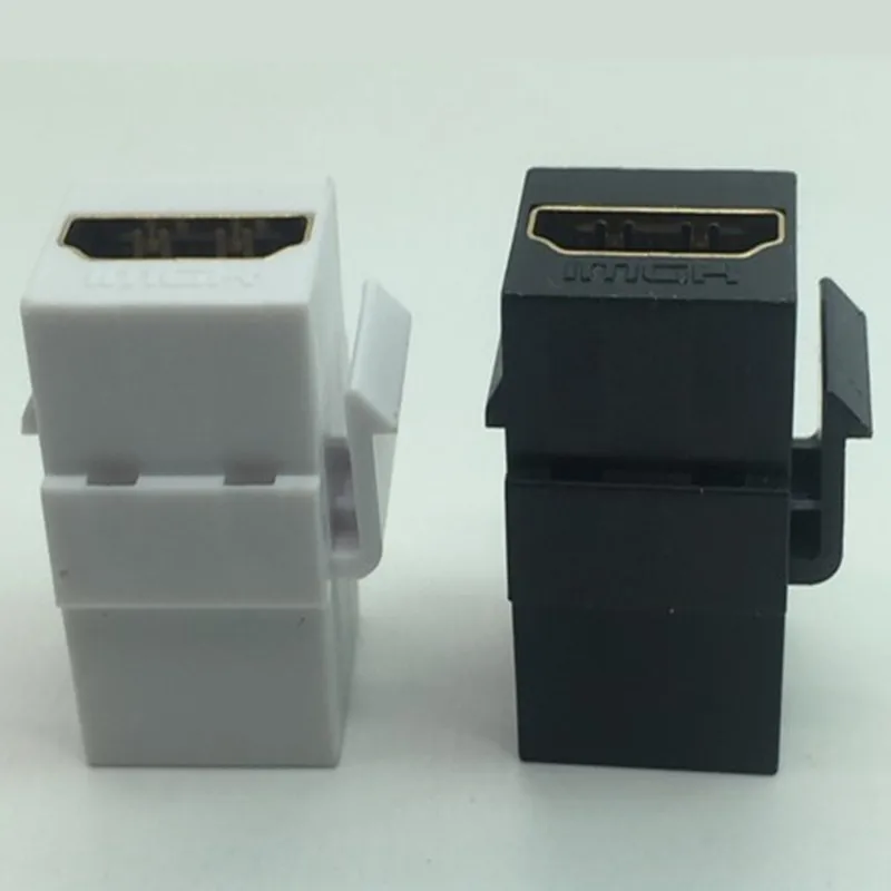 HDMI-compatible wall socket panel trapezoidal socket female coupler plug into snap-in connector socket adapter adapter port.