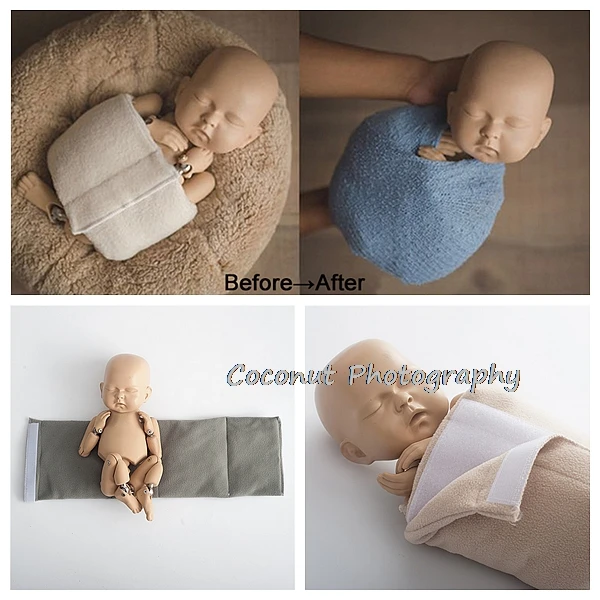 Coconut Newborn Photography Wraps Studio Photo Accessories Baby Shaped Wrap Cloth Binder Auxiliary Props Adjustable Posing Belt