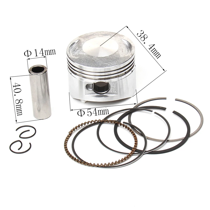 LF138 Piston Pin Ring Kit 54mm Piston 14mm Pin For Lifan LF138 138cc 1P54FMI Horizontal Engines Dirt Pit Bike Parts