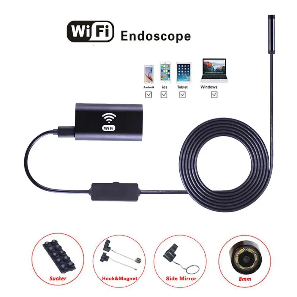 

8.0mm wifi endoscope camera work with android & ios