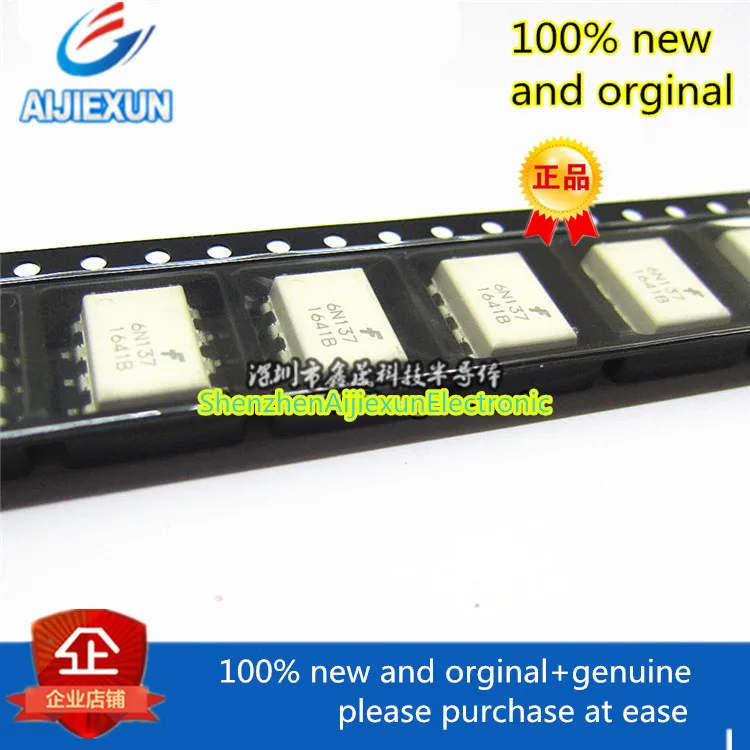 10Pcs 100% New and original  6N137SDM 6N137 SOP8 High Speed 10MBit/s Logic Gate Optocouplers large stock