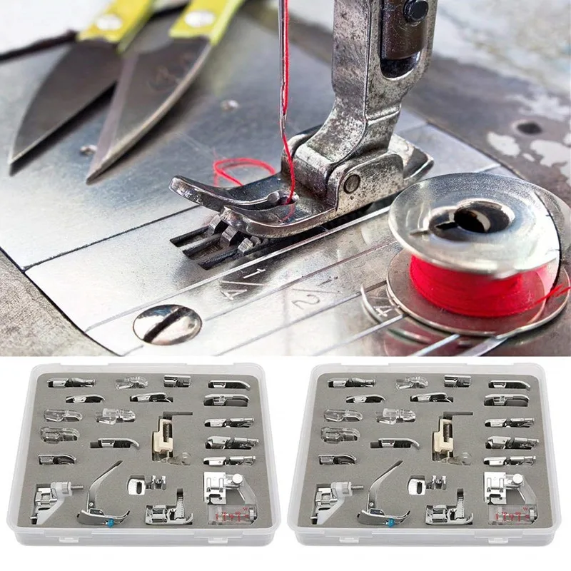 30/32/42/48/52/62 Pcs Sewing knitting crochet Domestic Machine Blind Stitch Darning Presser Foot Feet Kit Set For Brother Singer