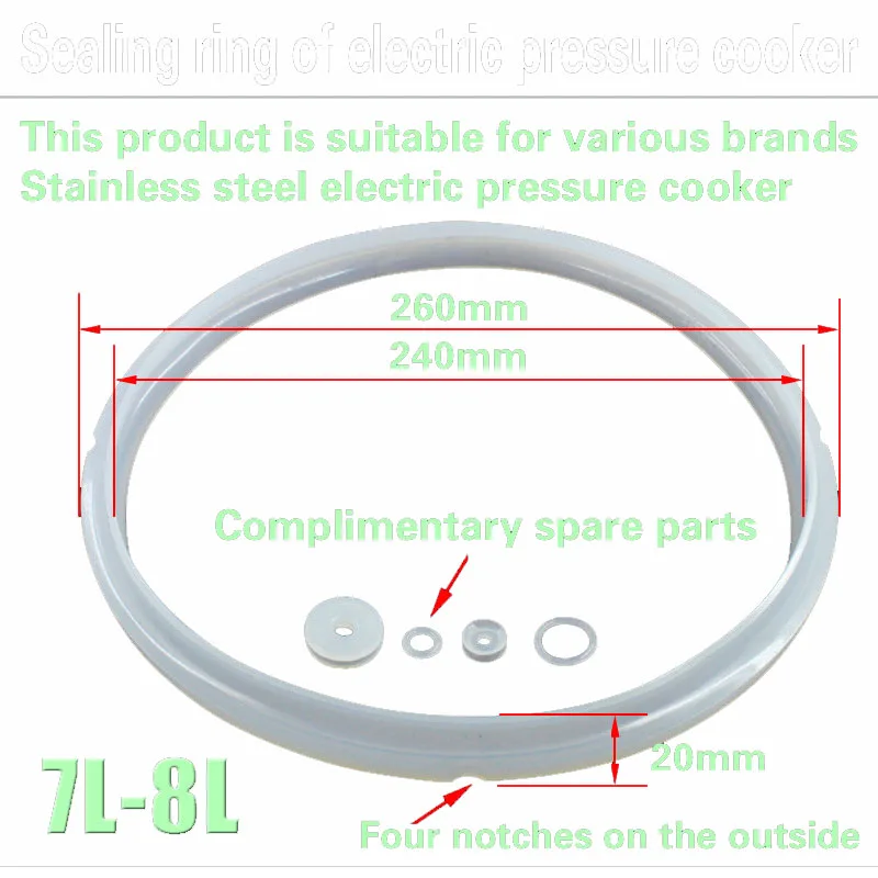 7-8L electric pressure cooker seal ring pressure cooker accessories silicone ring pressure cooker pot ring