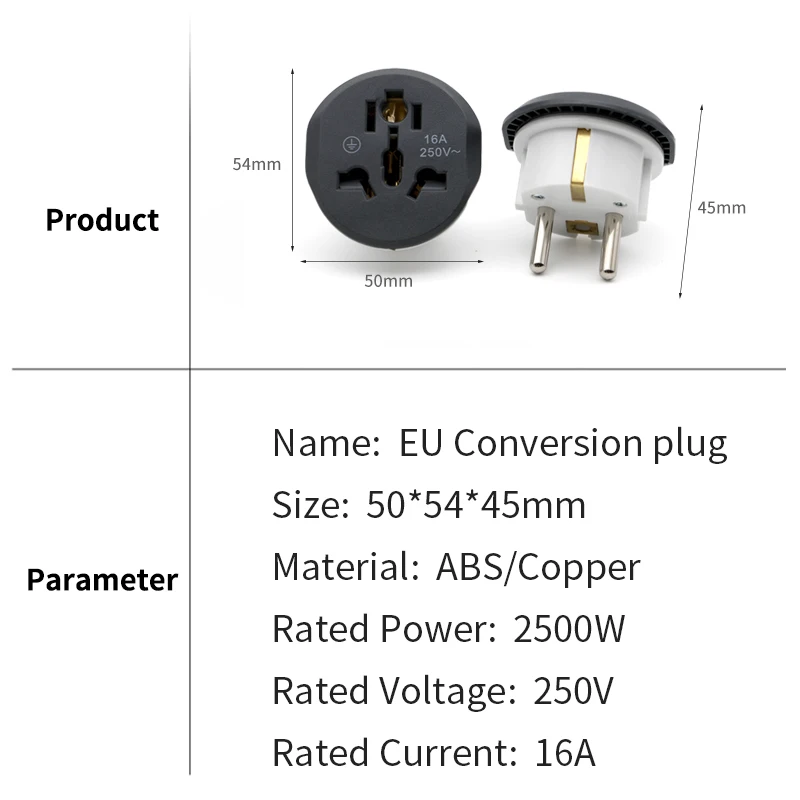 EU Plug 16A 250V Charger 4.8mm EU Power Adapter AU UK US To EU Travel Adaptor Electric Adaptor High Quality Sockets