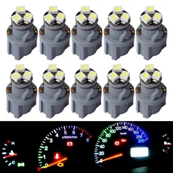 NEW 10PCS T6.5 Lamps 12mm Max diameter 3SMD 3 LED Car Board Instrument Panel Bulb Auto Dashboard Warming Indicator Wedge Light
