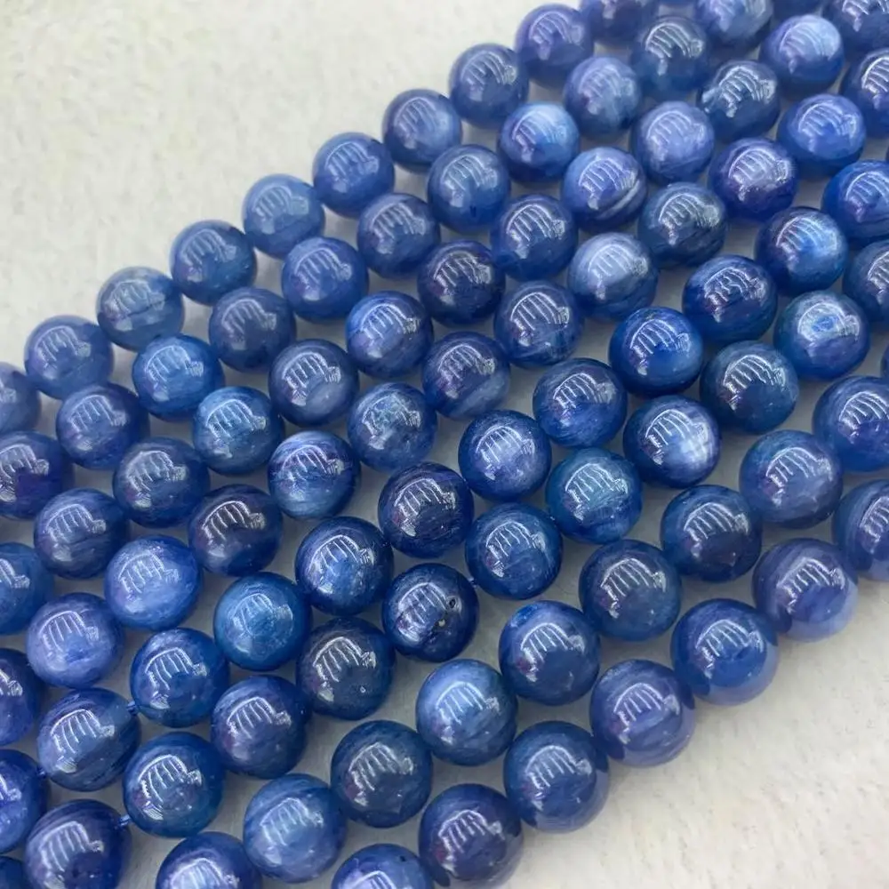 

6mm 8mm 10mm light blue kyanite stone beads natural gem stone beads DIY loose beads for jewelry making strand 15" wholesale !