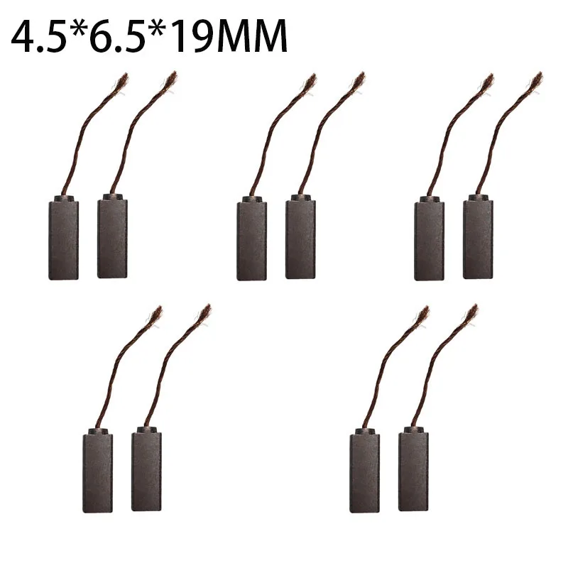 10 pz 4.5*6.5*19mm regolatore auto spazzola di carbone pezzi di ricambio auto motori elettrici strumento spazzole di carbone di ricambio