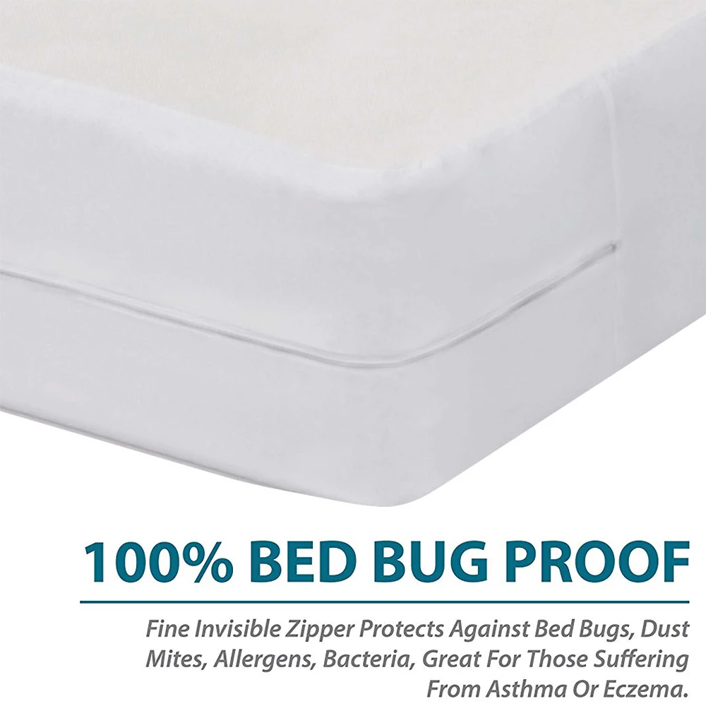 Zipper Mattress Protector Bedbug Proof 6-Sided Waterproof Mattress Encasement Non Woven Disposable Bed Cover