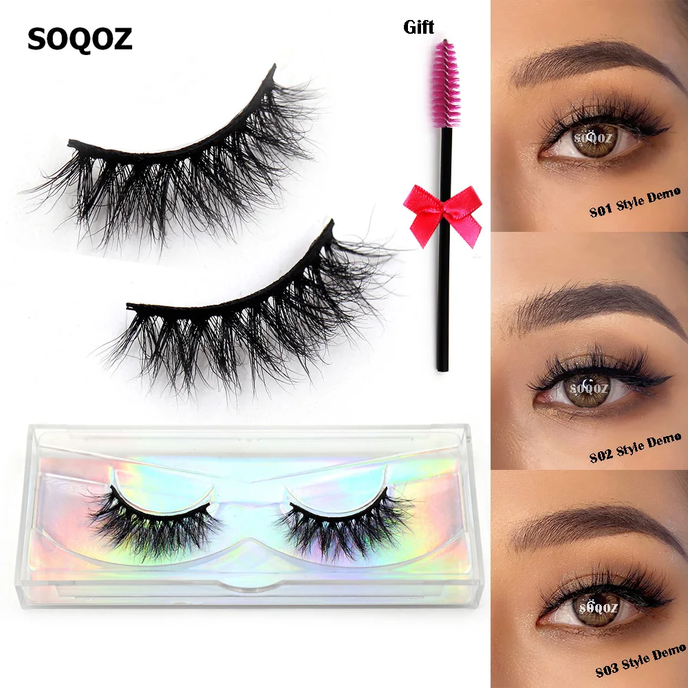 Makeup 3D Mink Lashes Mink Eyelashes 100% Cruelty free Handmade Lashes Full Strip Lashes Soft False Eyelashes Reusable Lashes