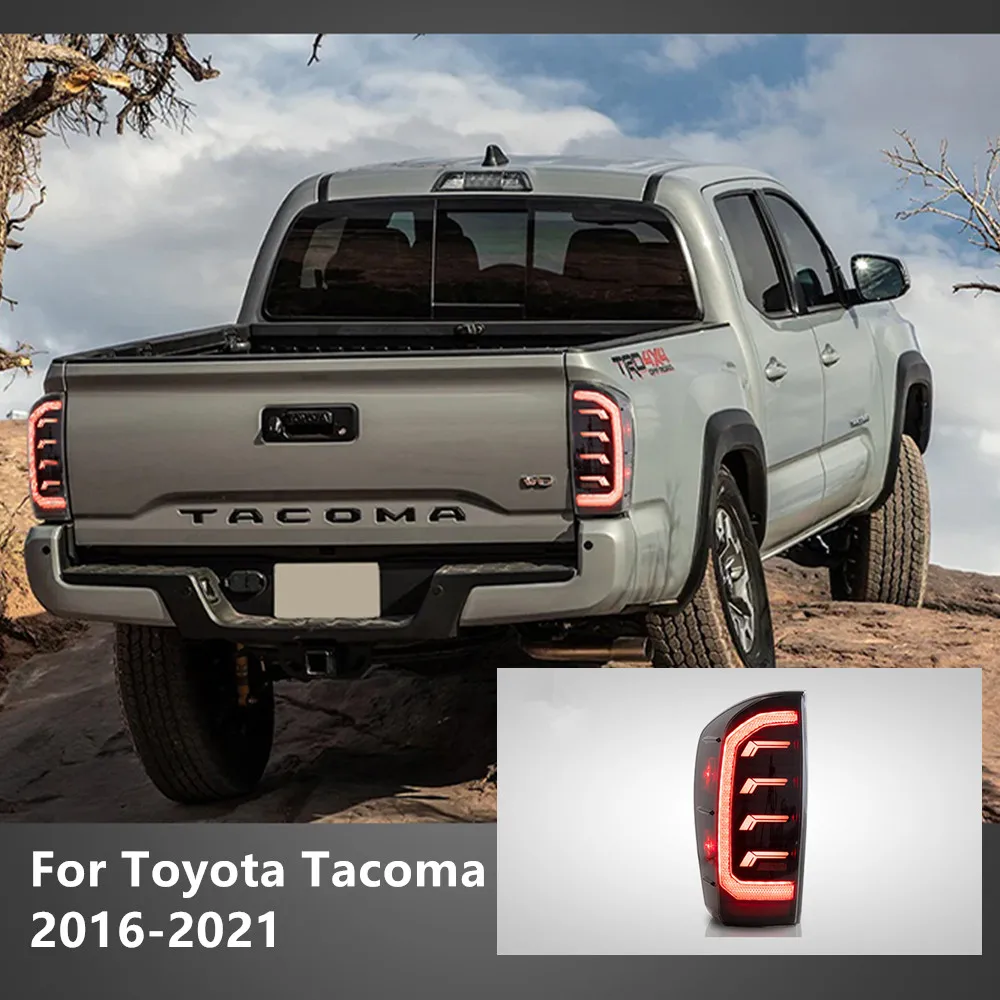 

For 2016-2021 Toyota Tacoma Led Rear Dynamic DRL Turn Signal Brake Lights TRD Sport SR5 Limited Tailllights Car 12V Tail Lamps