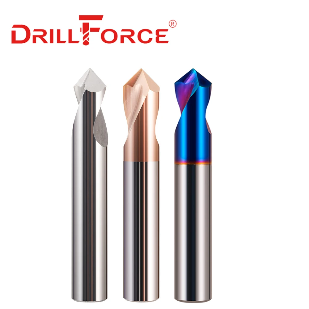 90 Degree Solid Carbide Chamfer Countersink Chamfer Drill Bits Center Spotting Location Pilot Hole Drill Bit 3/4/5/6/8/10/12mm