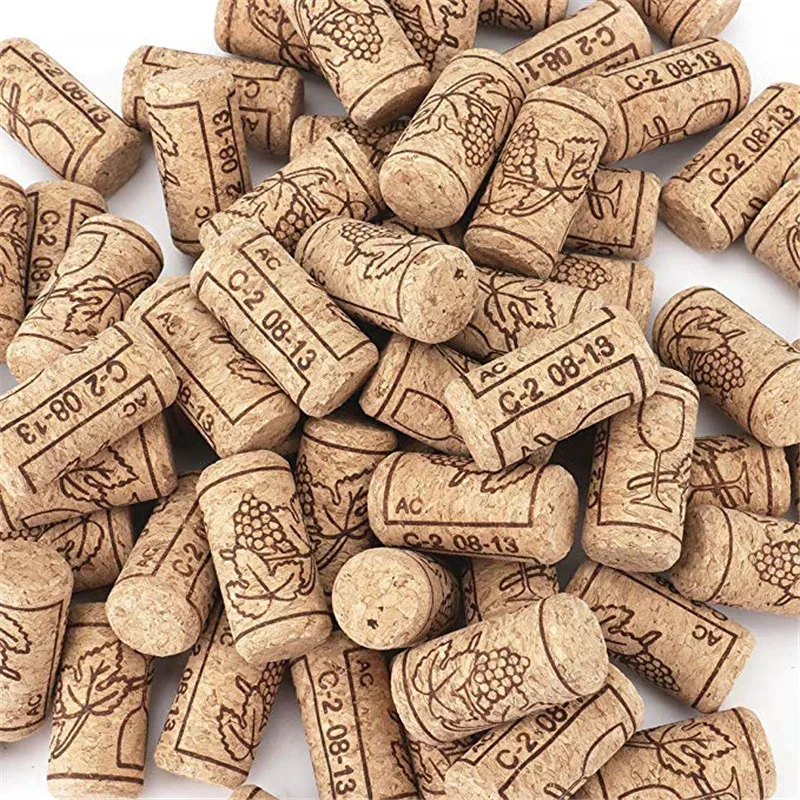 50 100 Pcs Wine Corks Stopper Natural Reusable Functional Portable Wine Cork Straight Stopper for Bottling of Wines or Crafting