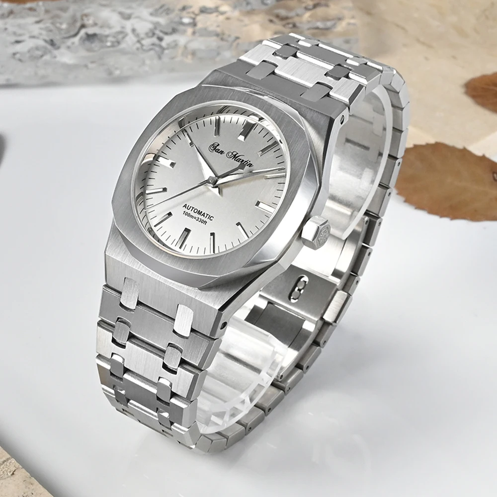 San Martin-Relógio Mecânico de Luxo Masculino, Vestido Clássico, Relógios Automáticos, Sapphire, Vintage, Miyota 9015, 38.5mm, 10Bar