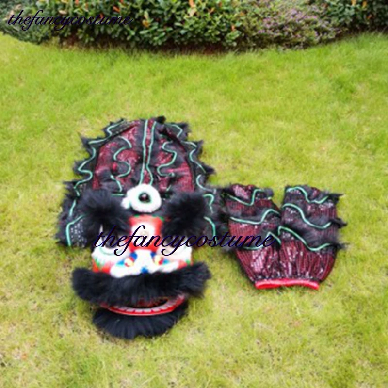 

12 inch Chinese Lion Dance Mascot Costume WZPLZJ Children 2-5 Age Cartoon Family Props Outfit Dress Party Carnival Festivall