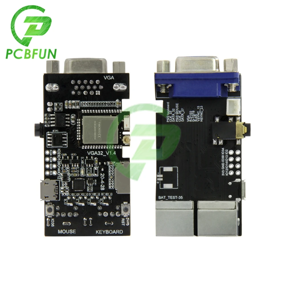 VGA32 V1.4 Controller PS/2 Mouse And Keyboard Graphics Library Game Engine And ANSI/VT Terminal USB to TTL CP2104 For The ESP32