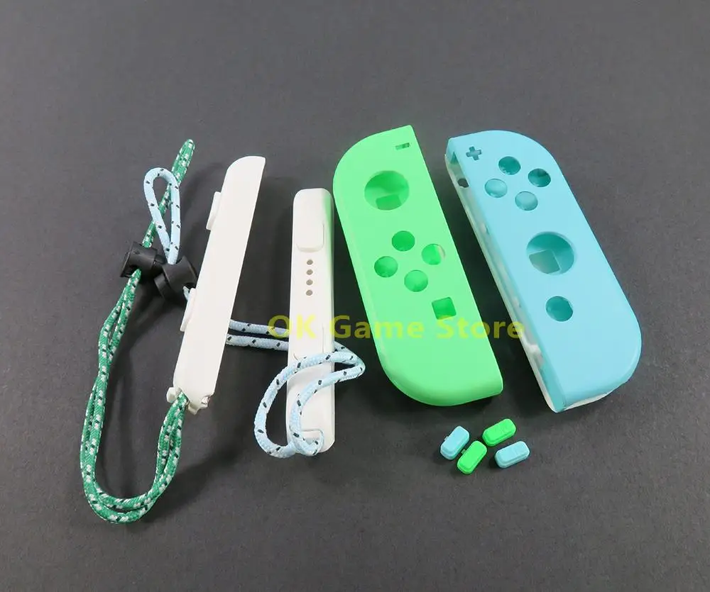 Custodia da 1 set/lotto con set completo di pulsanti di ricambio per Nintendo Switch Animal Crossing Console Joy con pulsanti della custodia