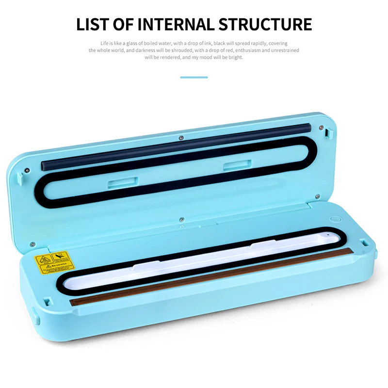 La macchina per sigillare la conservazione degli alimenti per uso domestico 110V della confezionatrice sottovuoto delfino bianca Include un sacchetto sottovuoto da 10 pezzi