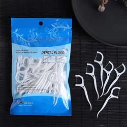 HOT 100pcs Dental Flosser Picks Teeth Stick Tooth Clean Oral cleaning Care 7.5cm Disposable floss thread Toothpicks With Box