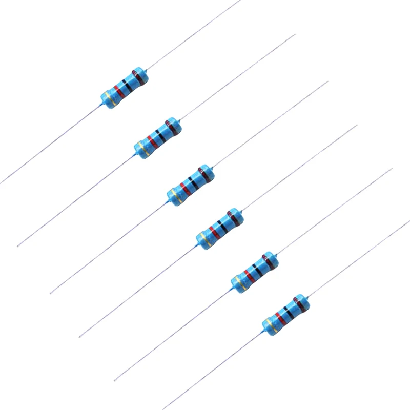 50pcs 1/2W Carbon Film Resistor Four Color Circle 1M 1.2M 1.5M 2M 2.2M 3.9M 4.7M 5.1M 8.2M Resistance
