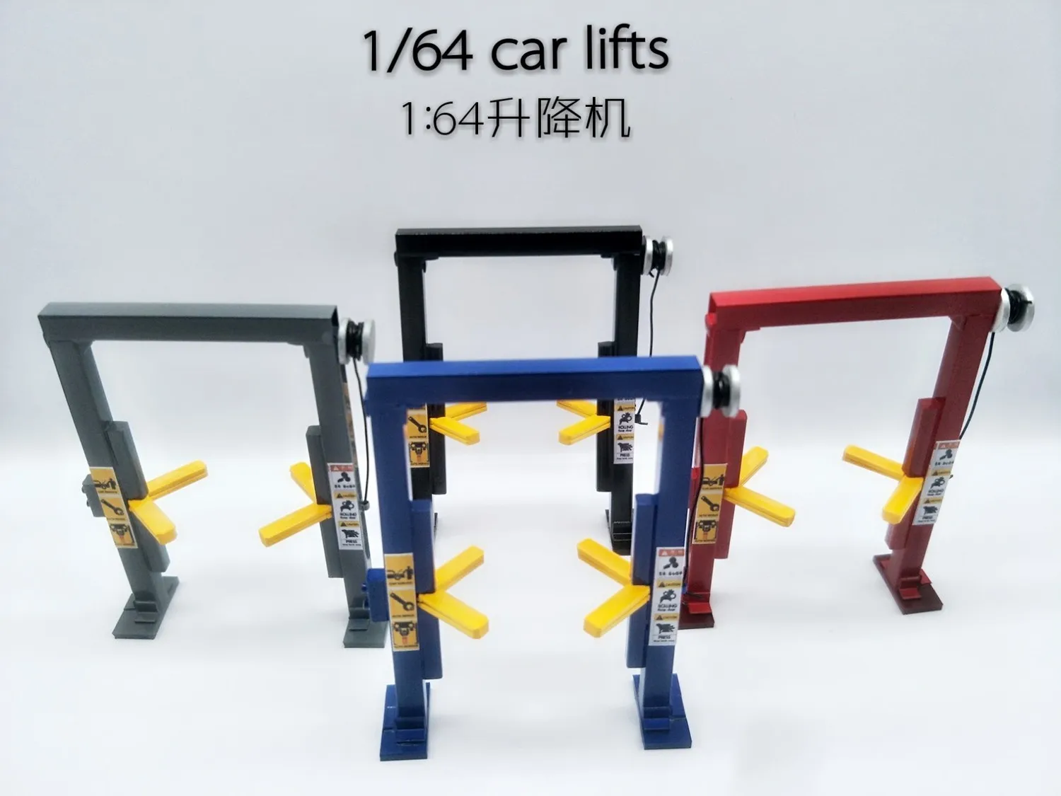 New Special Die-casting Resin 1/64 Lift Maintenance Scene Model Garage Prop Lifter  Toys For Children