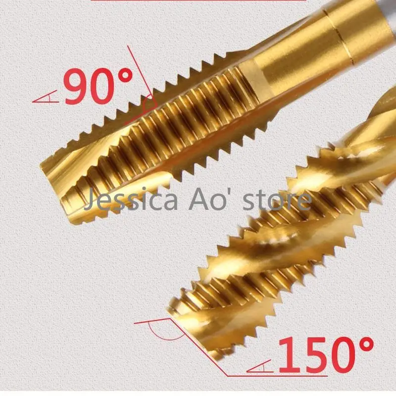 M2-20 6542 HSS titanio placcato rubinetto speciale per vite in acciaio inox maschiatura metallo utensili a vite punta della macchina rubinetto a spirale scanalatura