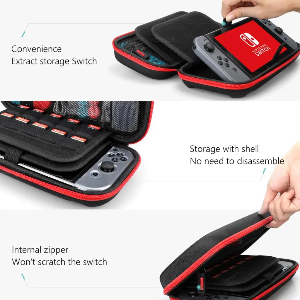Vamson for Nintendo Switch Accessories Mech Protective Sleeve Travel Carrying Case Game Accessories Set for Nintend NS Bag NS03
