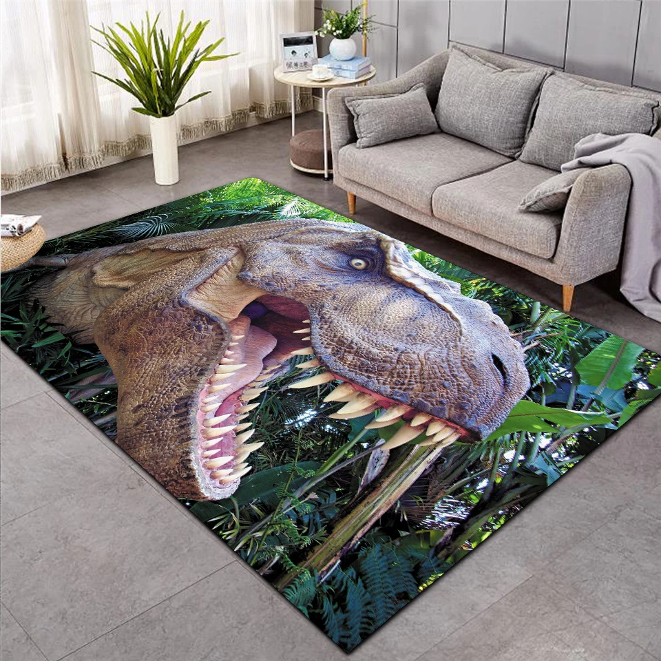 

dinosaur Shaggy Anti-Skid Floor Mat 3D Carpet Non-slip rug Dining Room Living Room Soft Child Bedroom Mat Carpet Home Decor 009