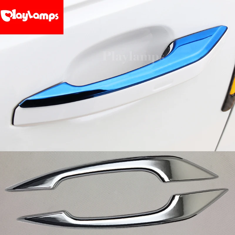 Stainless Steel Trim Door Handle Cover For Audi A4 S4 RS4 B9 A5 S5 RS5 2017 Q5 FY 2018 2019 Decorative Exterior Door Stickers