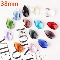 Camal 5pcs 38mm 15 Colors Mesh Shaped Crystal Chandelier Hanging Pendant Prisms Lamp Part Suncatcher Curtain Party Decoration