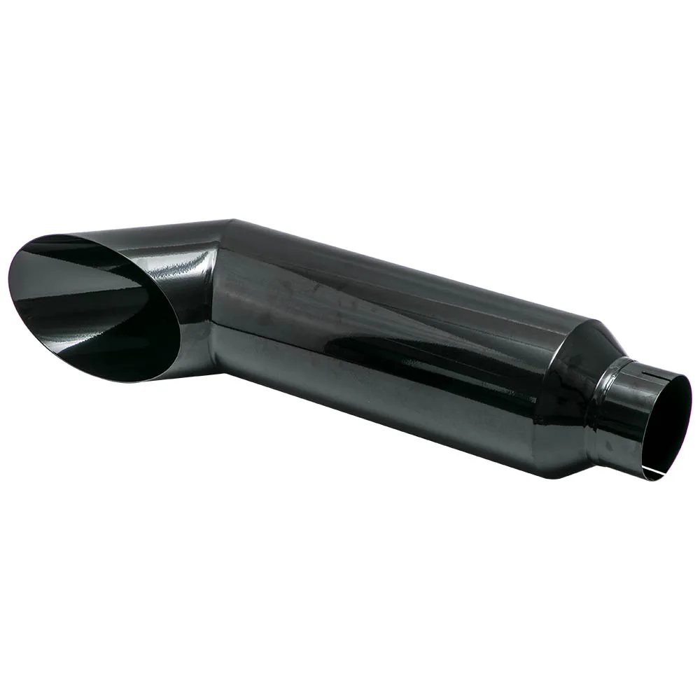 5" Inlet 8"Outlet 36" Long Miter Black Angle Cut Diesel Smoker Exhaust Stack Tip for Ram 2013 2014 2015 2016