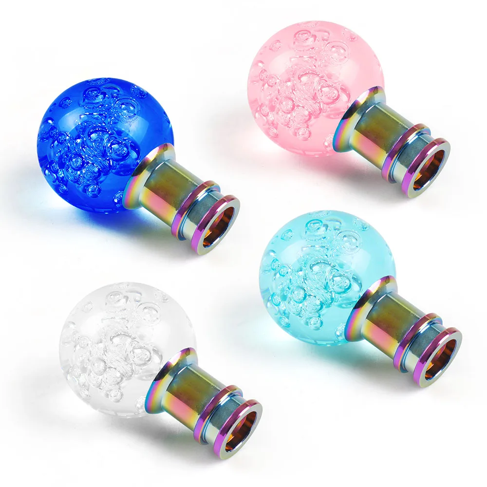 Car Acrylic Shift Knob Manual Gear Shifter Head Shift Knob Stick Crystal Transparent Bubble Pink Blue Clear Gear Shift Knob