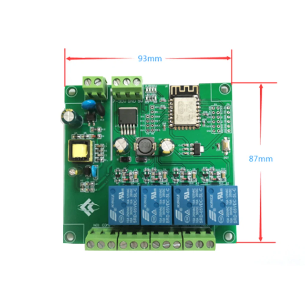 AC DC 5V/8-80V Power Supply ESP8266 WIFI 2 Channel 4 Channel Relay Module ESP-12F Development Board