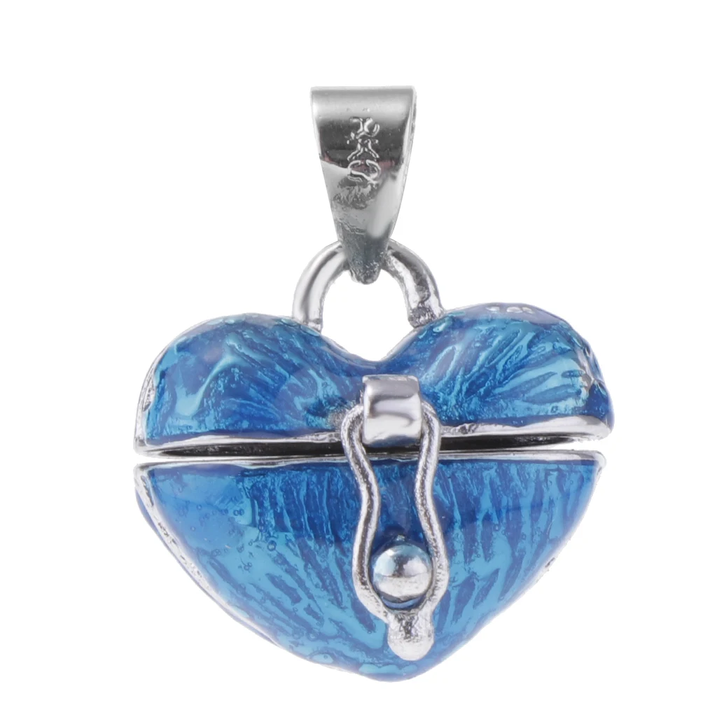 Locket Love Heart Enamel Cremation Keepsake Urn Pendant Ash Holder Pet Human Cremation Jewelry