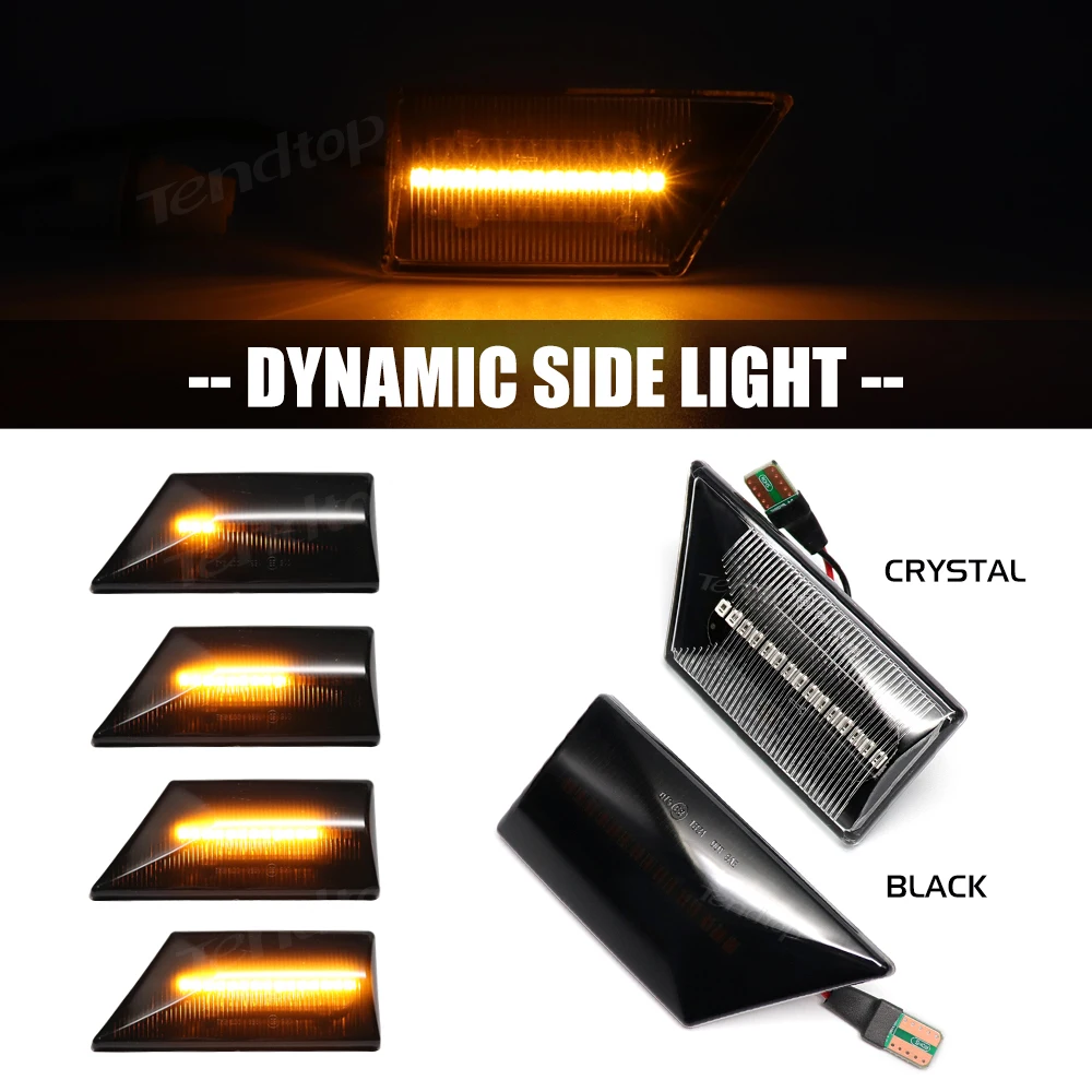 For OPEL Vectra C 01-08 for Signum 03-08 Scroll Dynamic LED Turn Signal Lamp Side Marker Light Car Tuning Fog Light Accessories