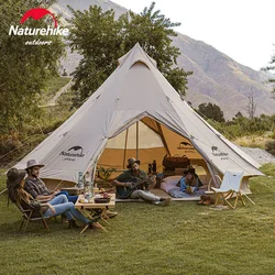 Naturehike 20㎡ Large Camping Tent Tribe Pyramid 3-4 Person Tent Outdoor Windproof Family Tent Luxury Sun Shelter - Brighten20