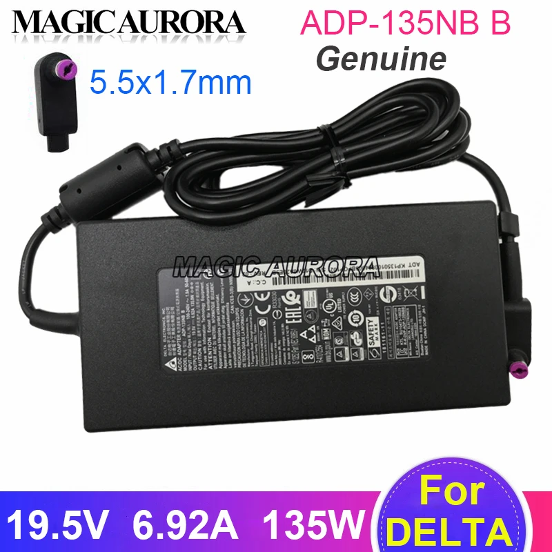 5.5x1.7mm ADP-135NB B 19.5V 6.92A Power Adapter For ACER NITRO 5 N20C2 N20CZ NITRO 5 RYZEN 7 Laptop Charger LITEON  PA-1131-26