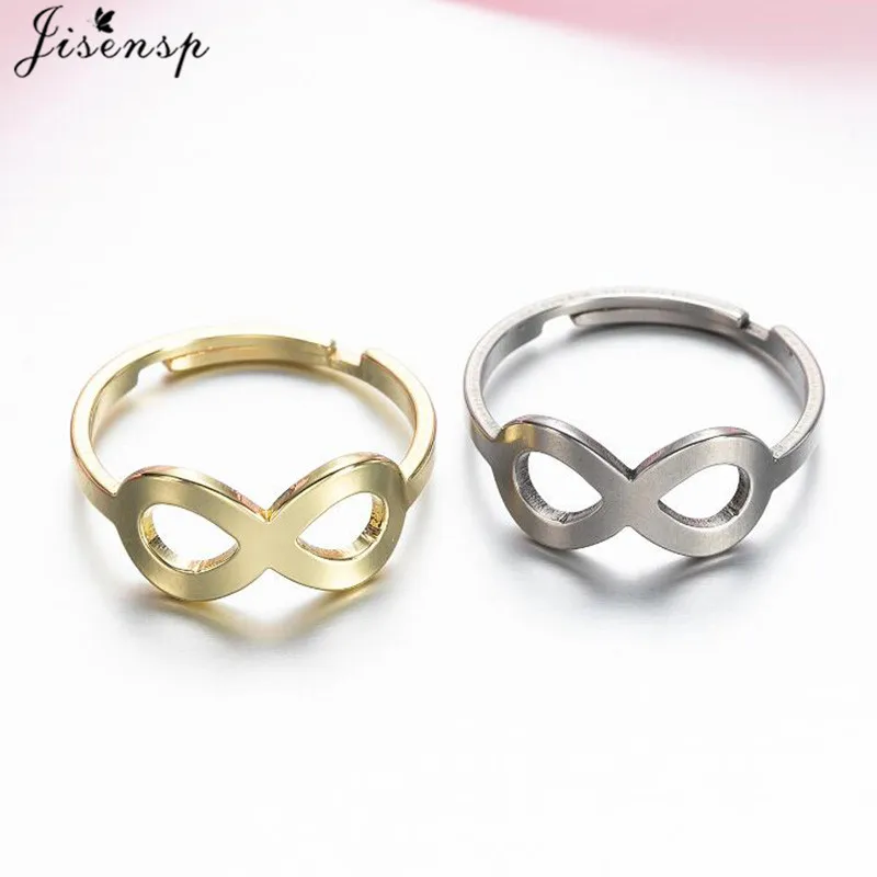 Romântico eternidade infinito casal anel de aço inoxidável infinito símbolo do amor anéis de noivado para mulheres jóias dia dos namorados