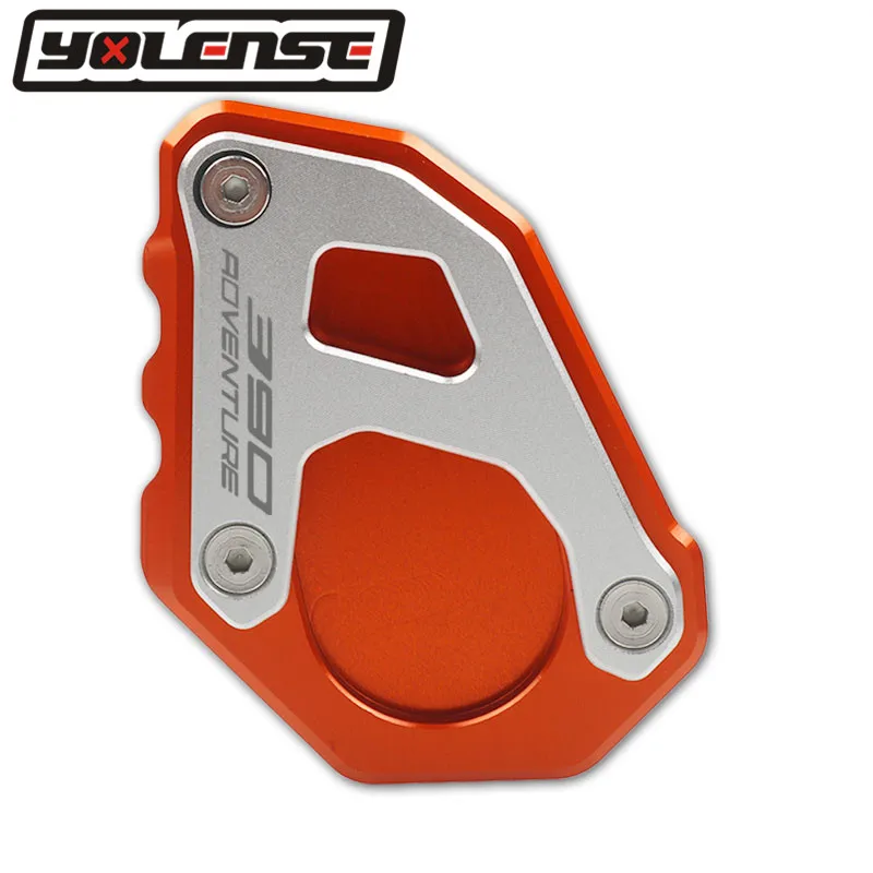 For 390 Adventure 390 ADV 2020-2023 Motorcycle Kickstand Foot Side Stand Extension Support Plate Pad whith logo