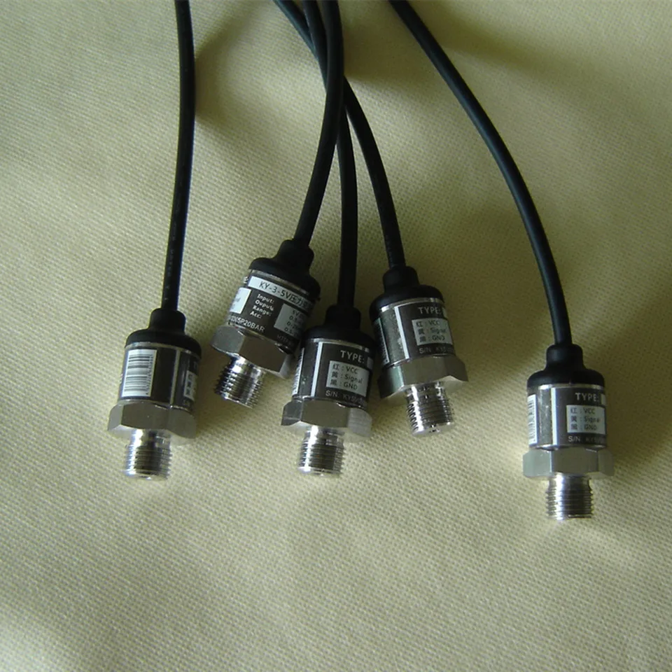 Stainless Steel Molded Case Lead Type Pressure Sensor Three-Wire 0.4MPa Pressure Transmitter 4Bar