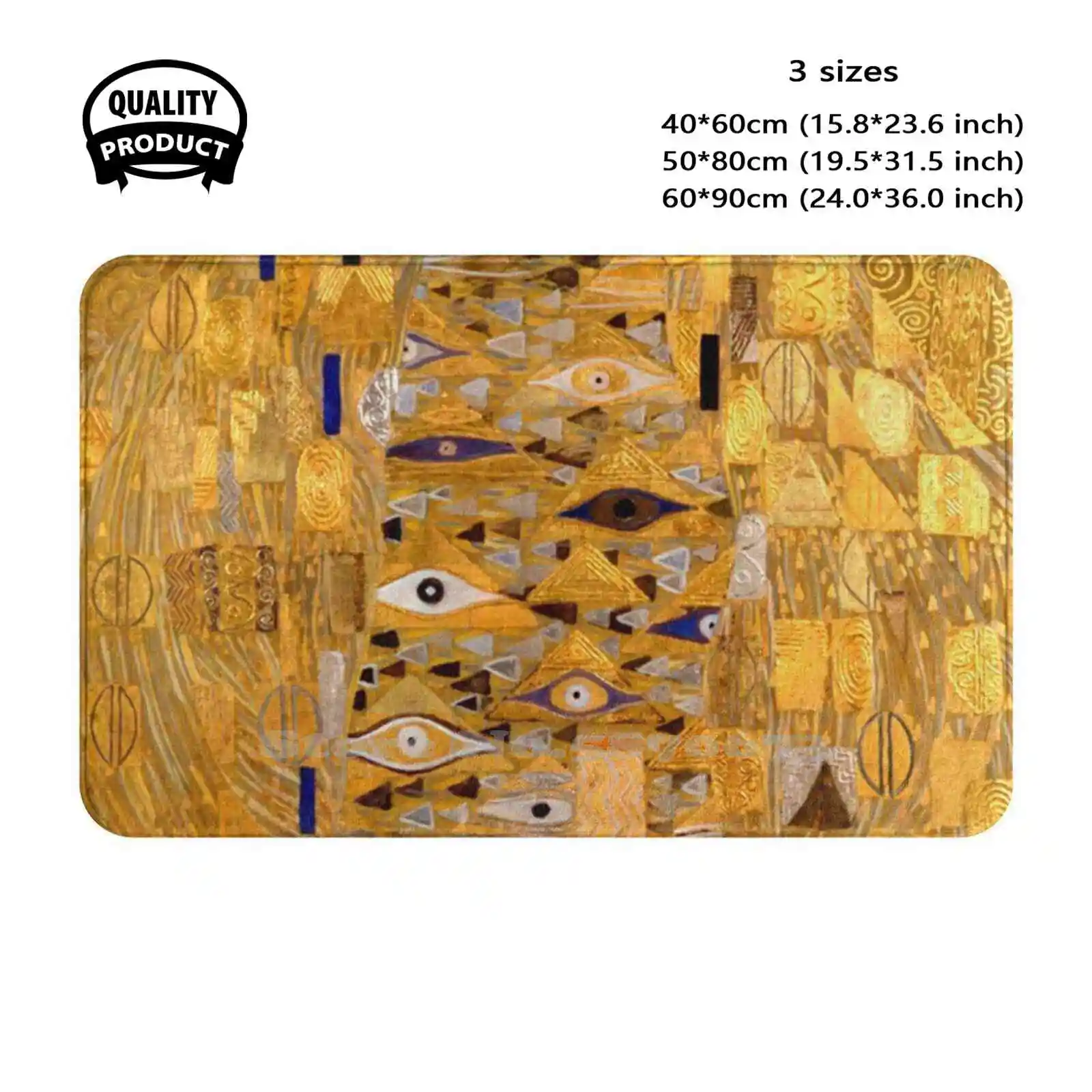 Adele Bloch-I-Detail By Gustav Klimt Soft Cushion Home Carpet Door Mat Car Rug Gustav Klimt Gold Period Adele Bloch Baue